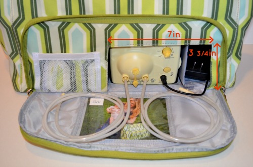 Nurse Purse zippered pocket with pump opening